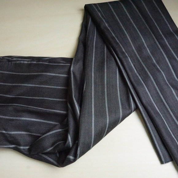 Ring Jacket Gray Wide Striped Silk Blend 2 Pc Suit Jacket Pants Sz 38 BRAND NEW - Picture 12 of 13